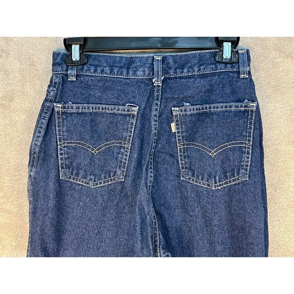 Vintage Levi's Brown Tab Jeans Size 11/26 High Rise Tapered Waist Workwear